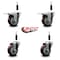 Service Caster 3.5'' Maroon Poly Swivel 7/8'' Expanding Stem Caster Set 2 Total Lock Brakes, 4PK SCC-EXTTL20S3514-PPUB-MRN-2-S-2-78 - alternate 2